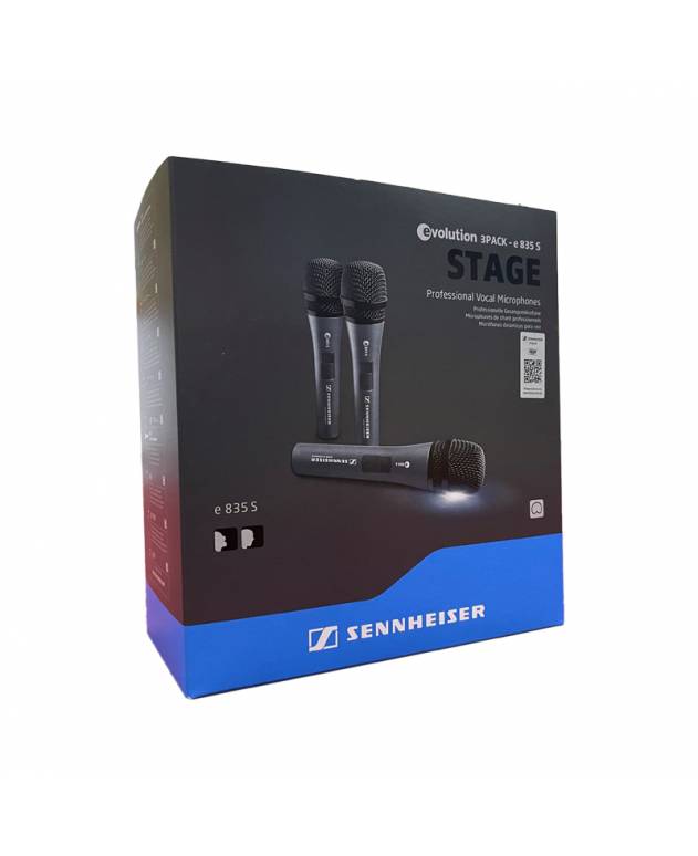 Sennheiser 3-Pack E835S Vocal Dynamic Microphone - Wailian Sennheiser 3-Pack E835S Vocal Dynamic Microphone - Wailian